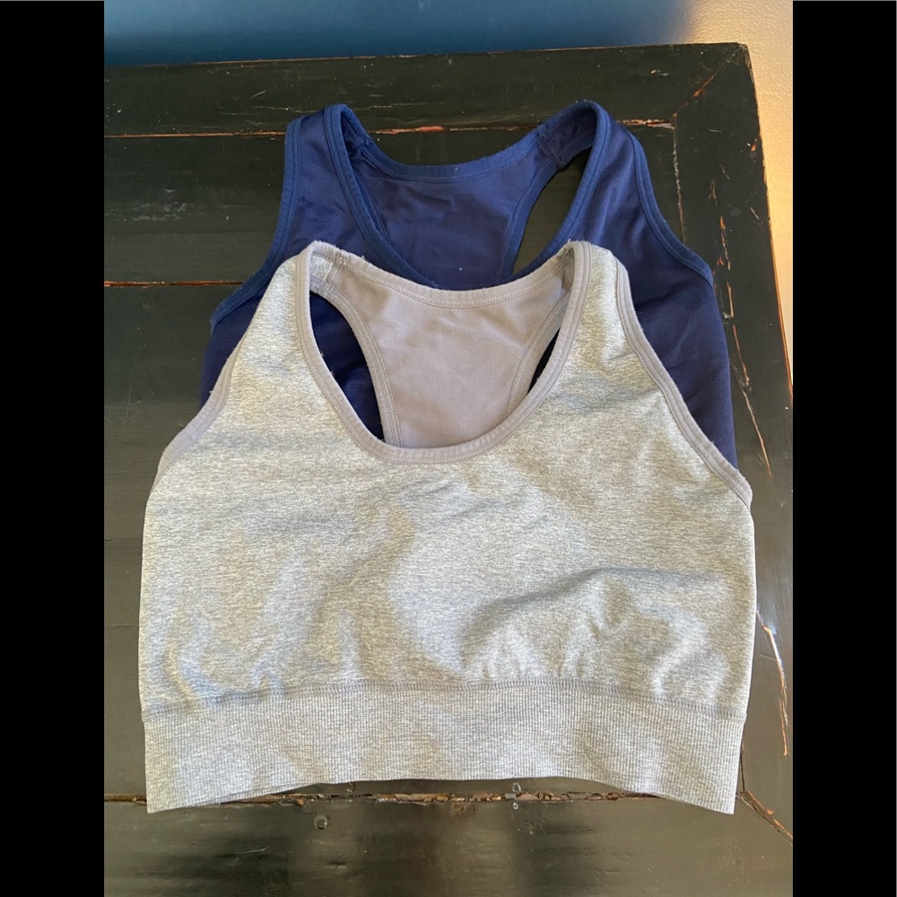 Navy And Gray Bundle of Two Sports Bras